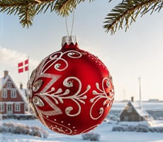 røde julekugler glas